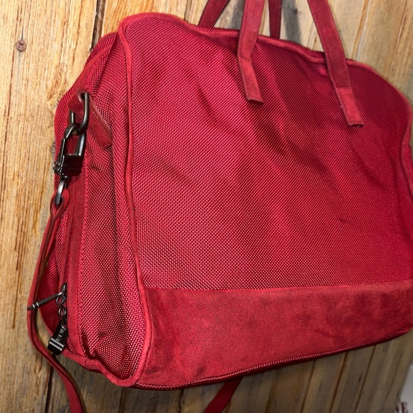 Tumi Red Carry On Travel Duffle Bag - Picture 5 of 10